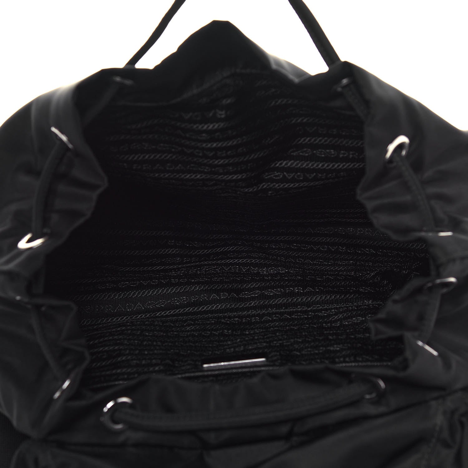 Prada Tessuto Nylon Vela Saffiano Large Backpack Black 4 of 10
