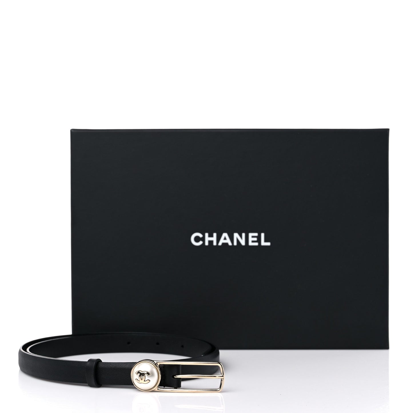 Calfskin Pearl Belt 80 32 Black