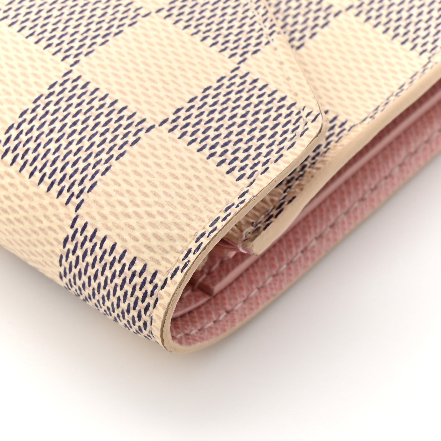 Louis Vuitton Damier Azur Victorine Wallet Rose Ballerine 10 of 12