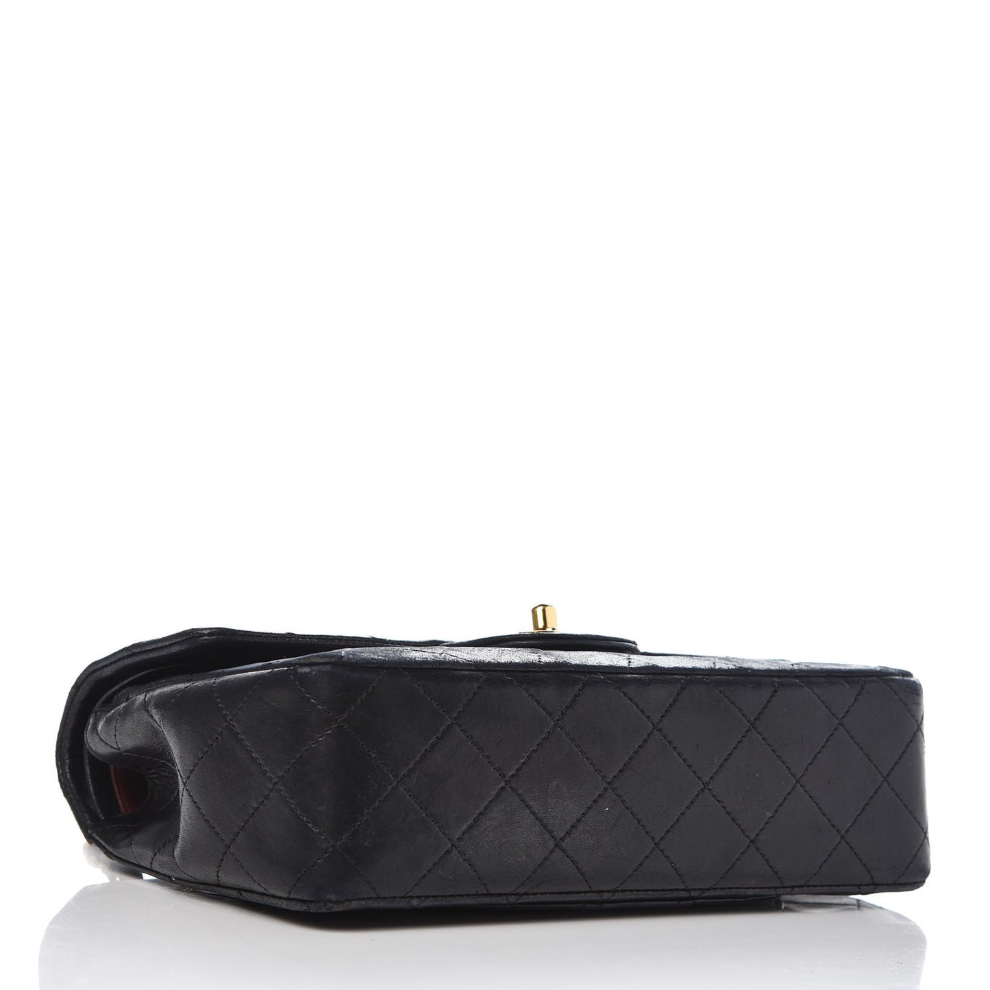 Lambskin Quilted Small Double Flap Black