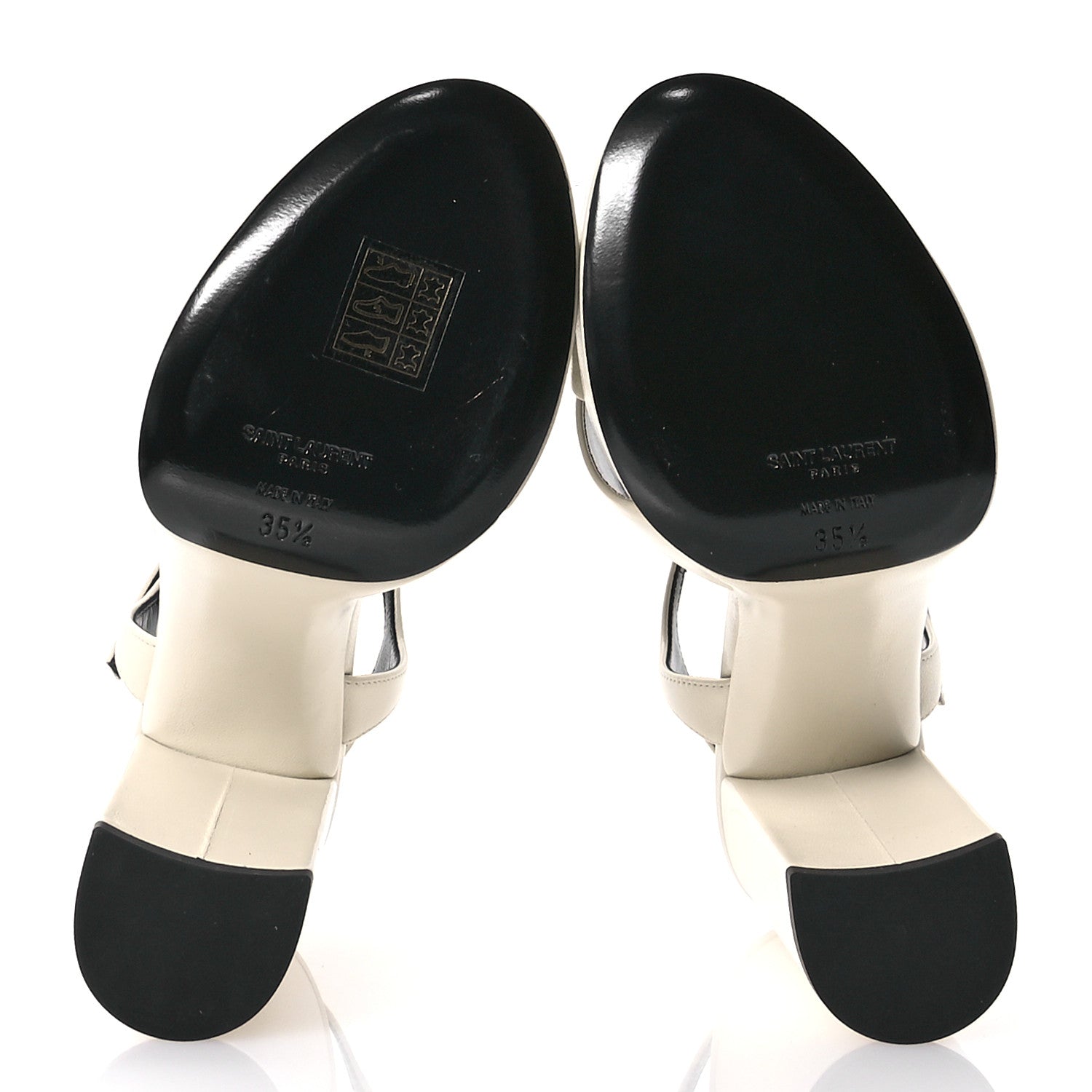 Saint Laurent Vendome Bianca 85 Platform Sandals 35.5 Pearl 6 of 9