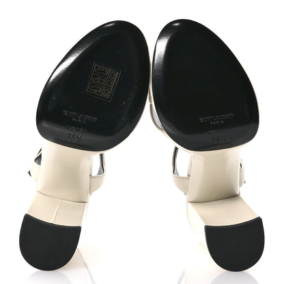 Saint Laurent Vendome Bianca 85 Platform Sandals 35.5 Pearl 6 of 9