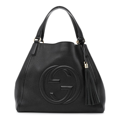 Gucci Pebbled Calfskin Medium Soho Shoulder Bag Black 1 of 13