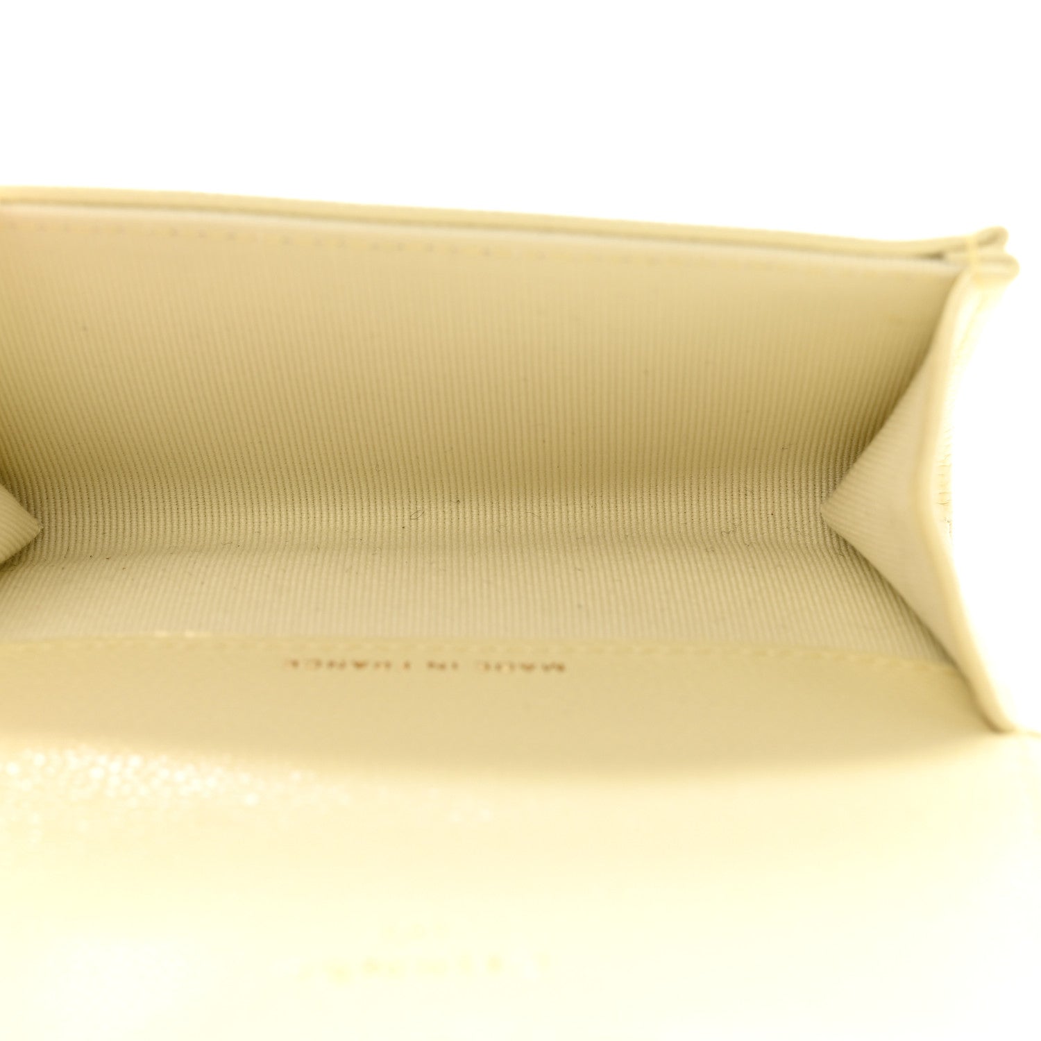 Chanel Caviar Quilted Flap Card Holder Wallet Light Yellow 5 of 10