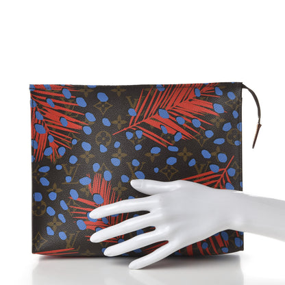 Louis Vuitton Monogram Jungle Dots Toiletry Pouch 26 Coquelicot Denim 2 of 9