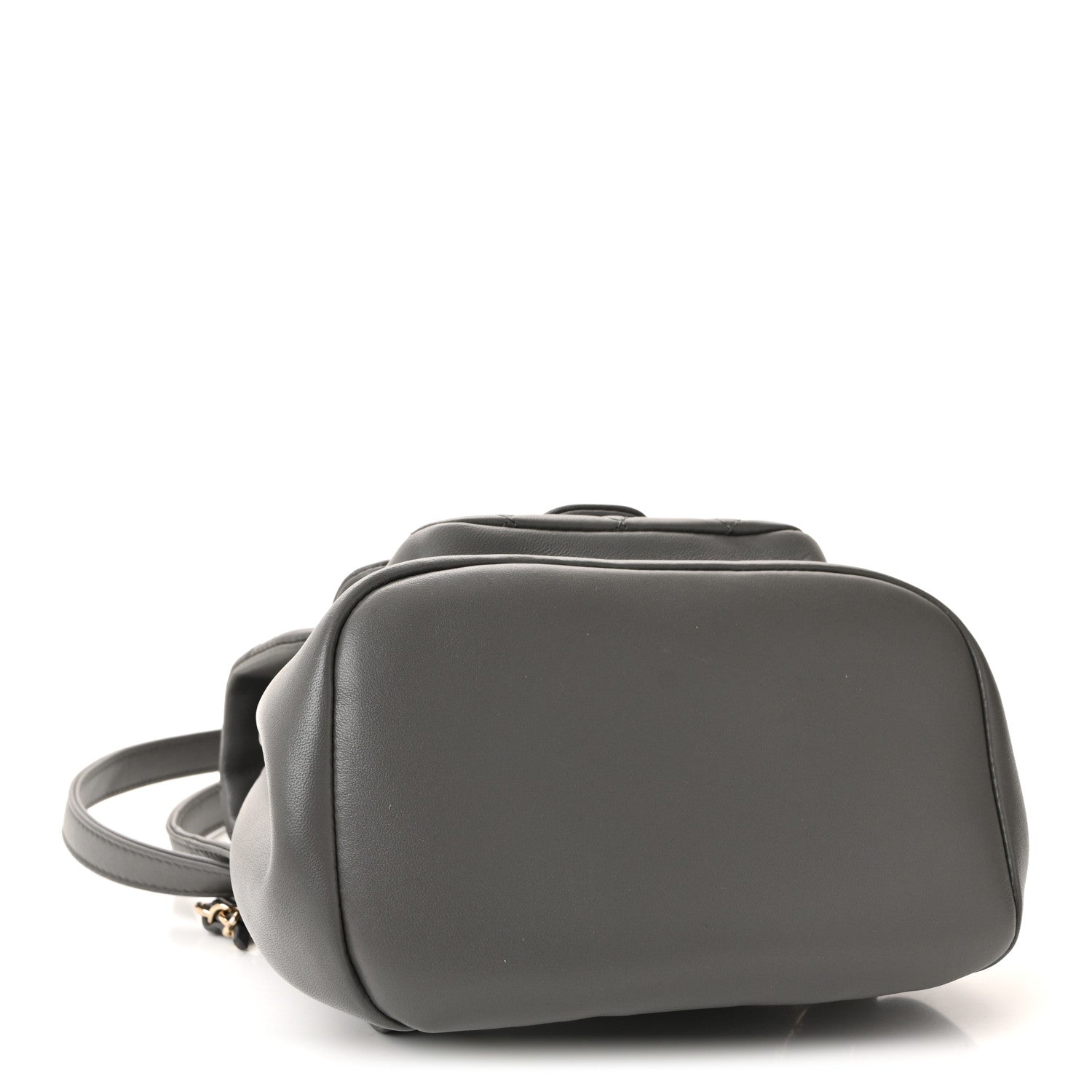 Chanel Lambskin Quilted Small Duma Drawstring Backpack Grey 3 of 10