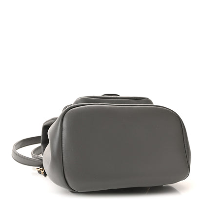 Chanel Lambskin Quilted Small Duma Drawstring Backpack Grey 3 of 10