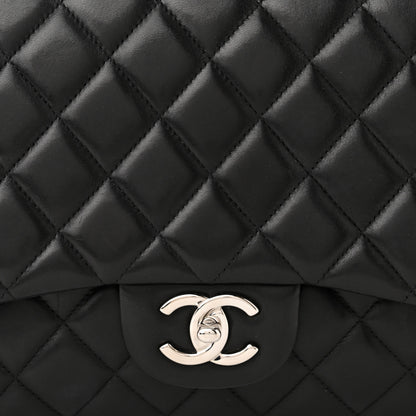 Chanel Lambskin Quilted Maxi Double Flap Black 8 of 12