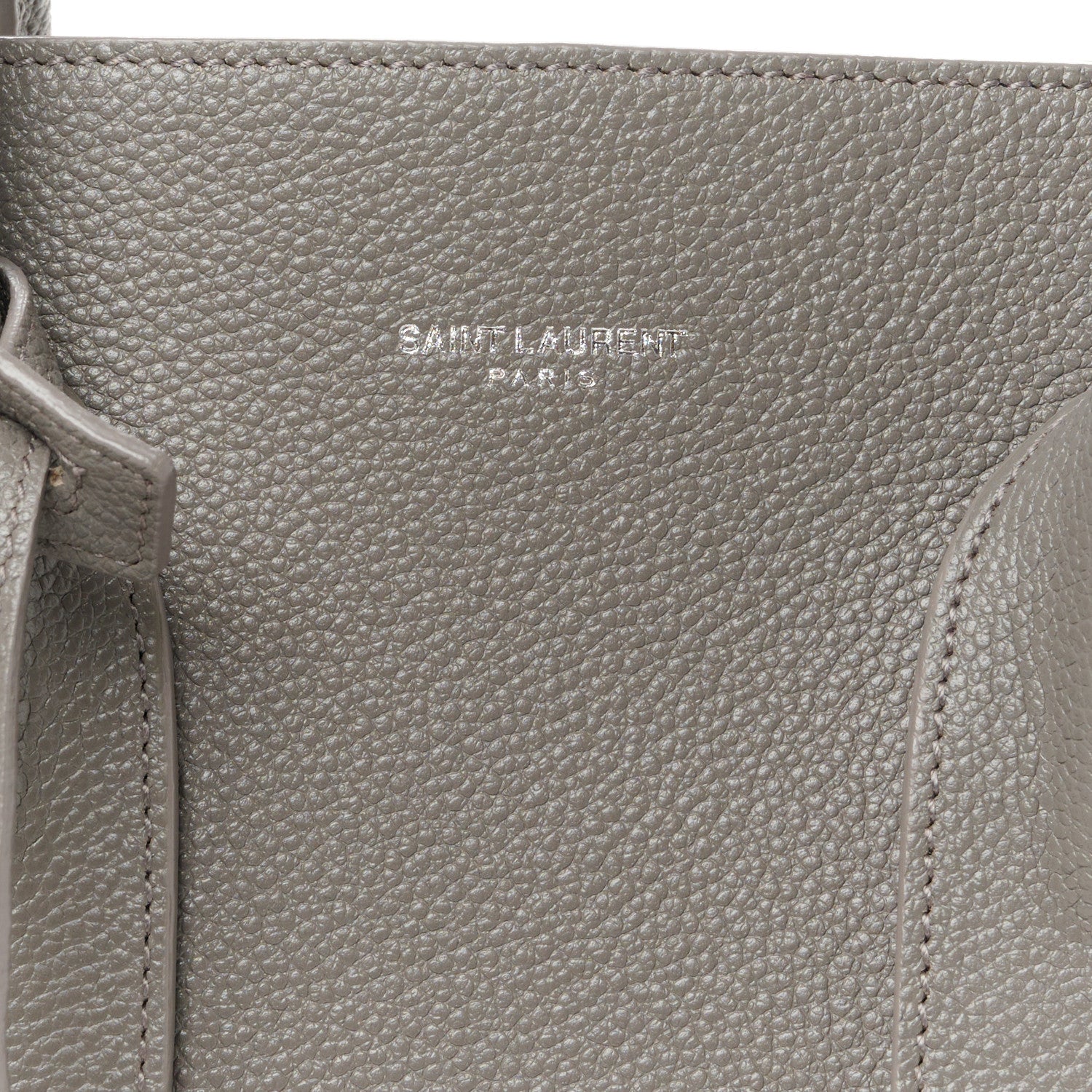 Saint Laurent Grained Calfskin Small Sac De Jour Fog 8 of 10
