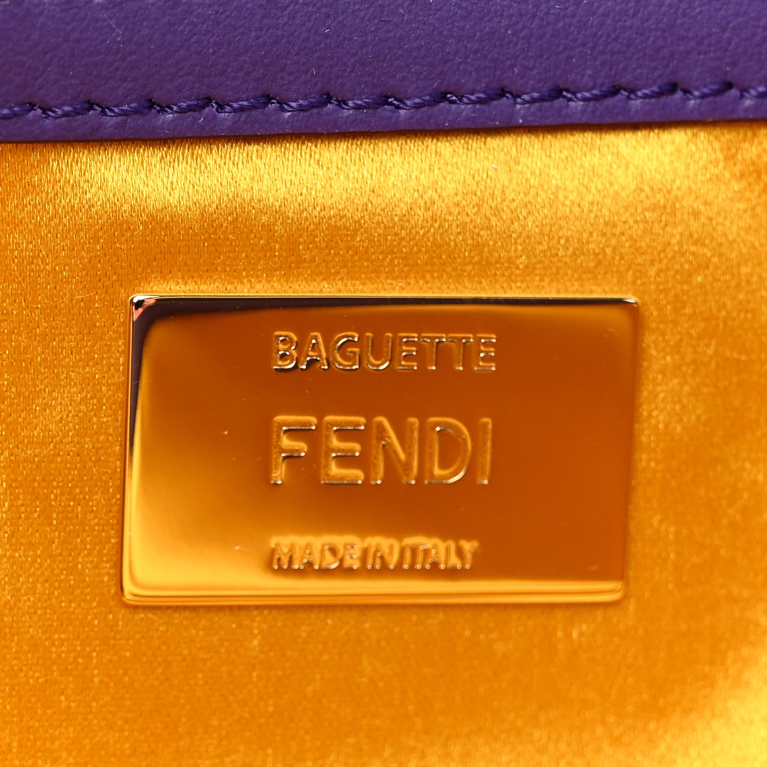 Fendi Sequin Paillettes Shiny Nappa Sex and the City Baguette Viola Purple Rain 6 of 10