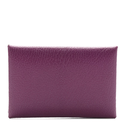 Hermes Chevre Mysore Calvi Card Case Anemone 1 of 6