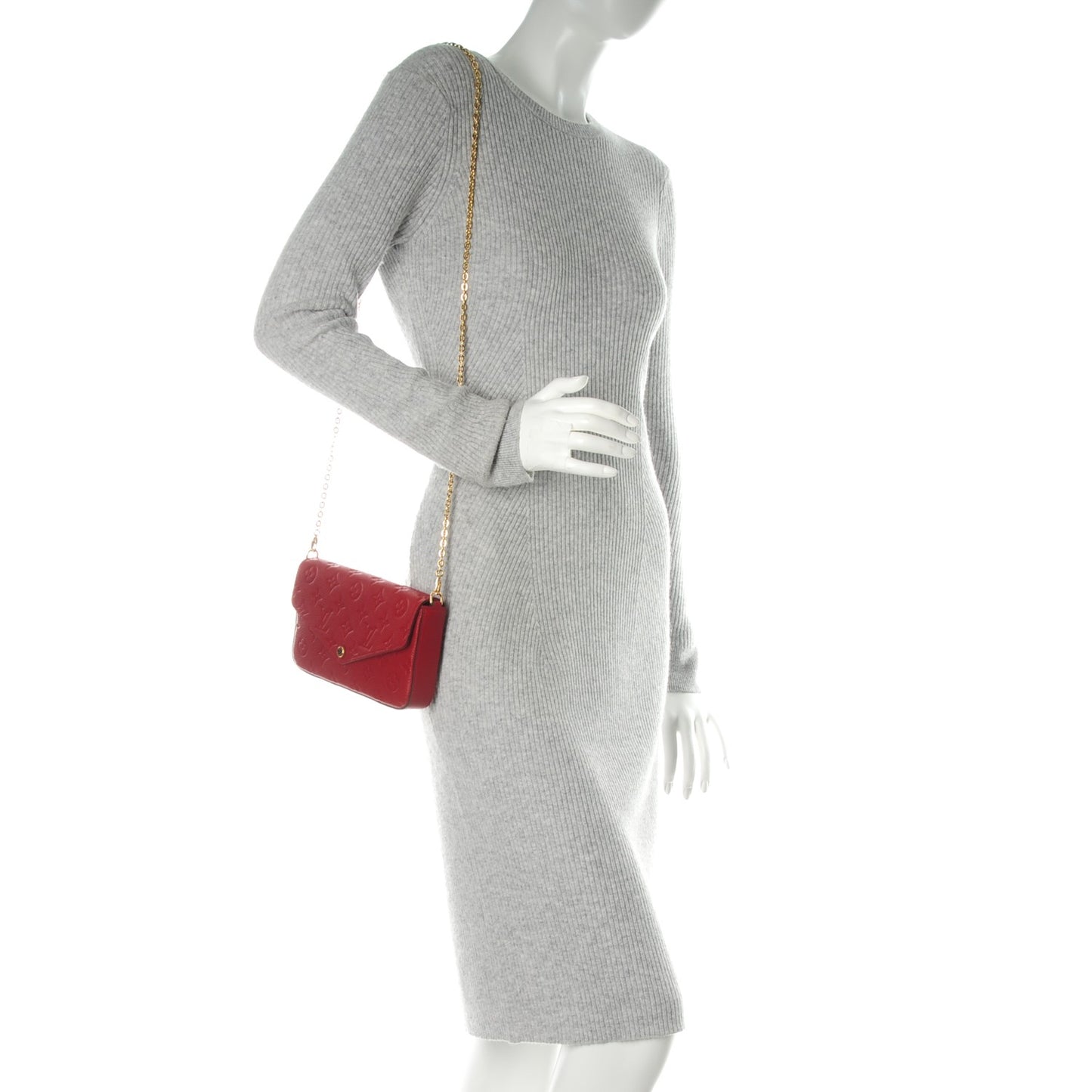 Empreinte Pochette Felicie Chain Wallet Cherry