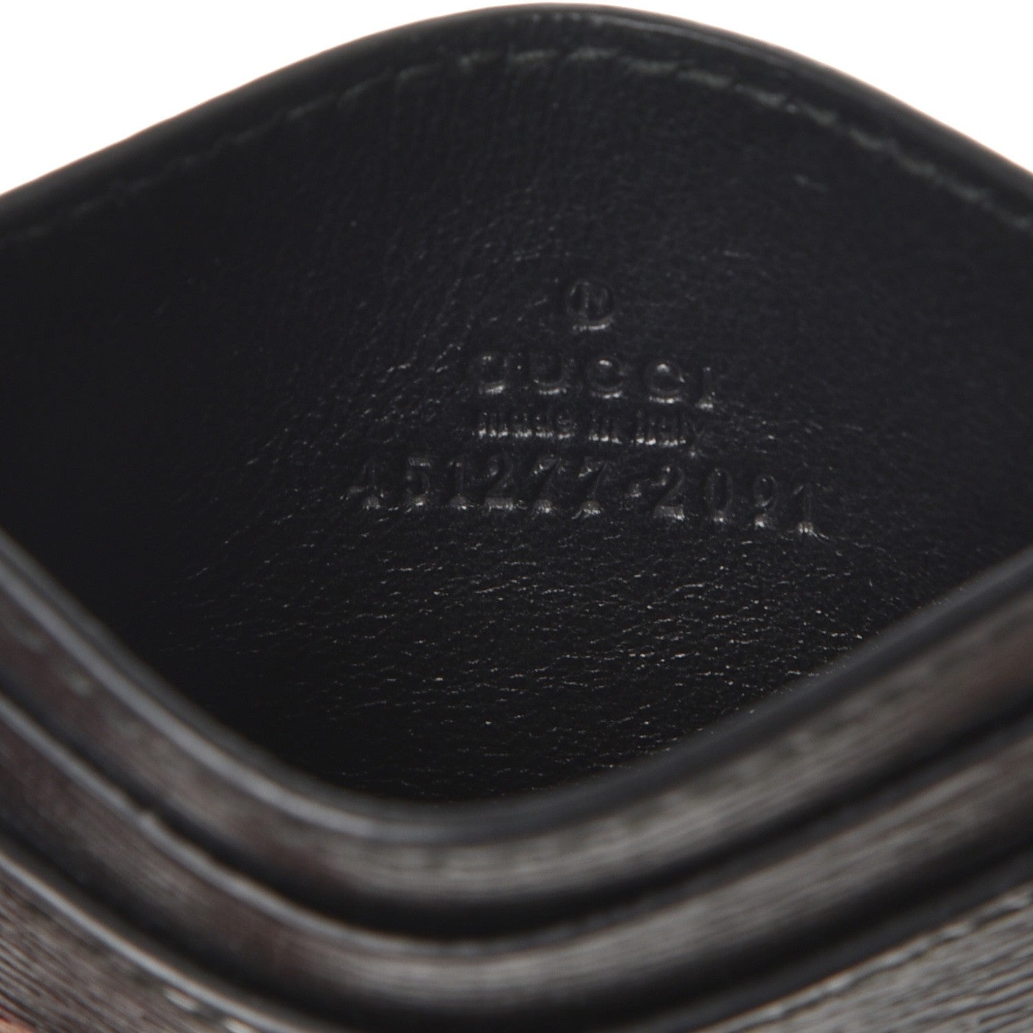 Gucci Calfskin Kingsnake Card Holder Black 6 of 6