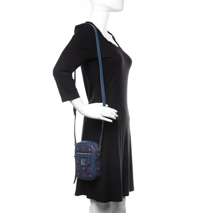 MCM Visetos X-Mini Crossbody Bag Deep Blue Sea 2 of 8