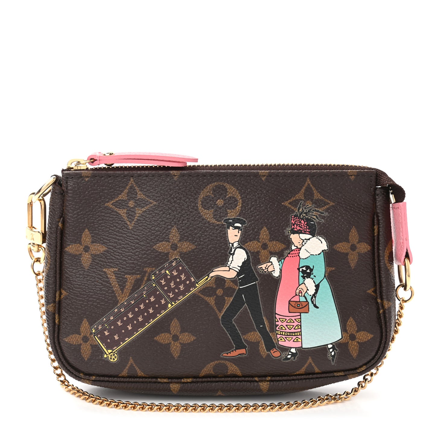Monogram Illustre Mini Pochette Accessories Rose