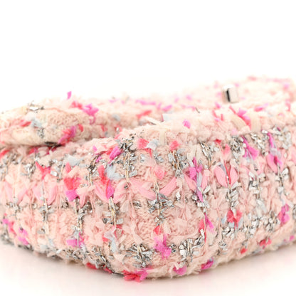Chanel Tweed Quilted Mini Rectangular Flap Light Pink Silver Blue 9 of 10
