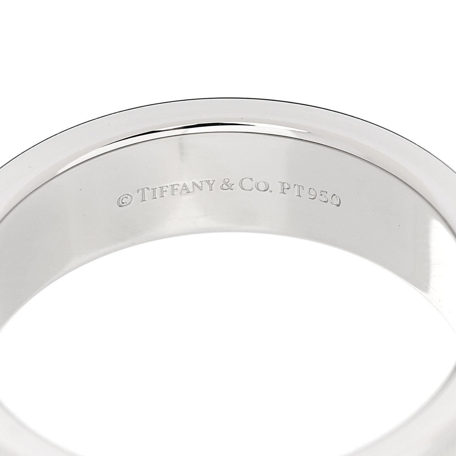 Tiffany Platinum 6mm Together Double Milgrain Band Ring 59 8.75 4 of 5