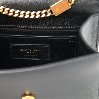 Saint Laurent Grain De Poudre Small Monogram Kate Satchel Black 7 of 12