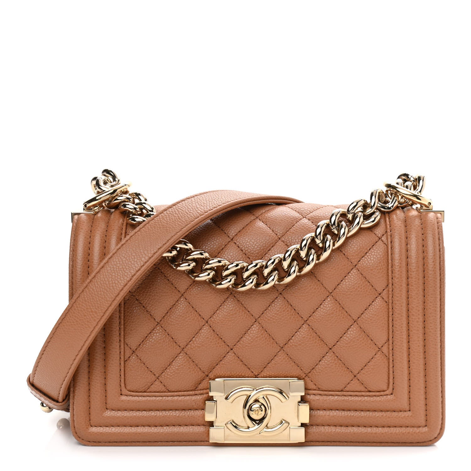 Chanel Caviar Quilted Small Boy Flap Brown 1 of 11