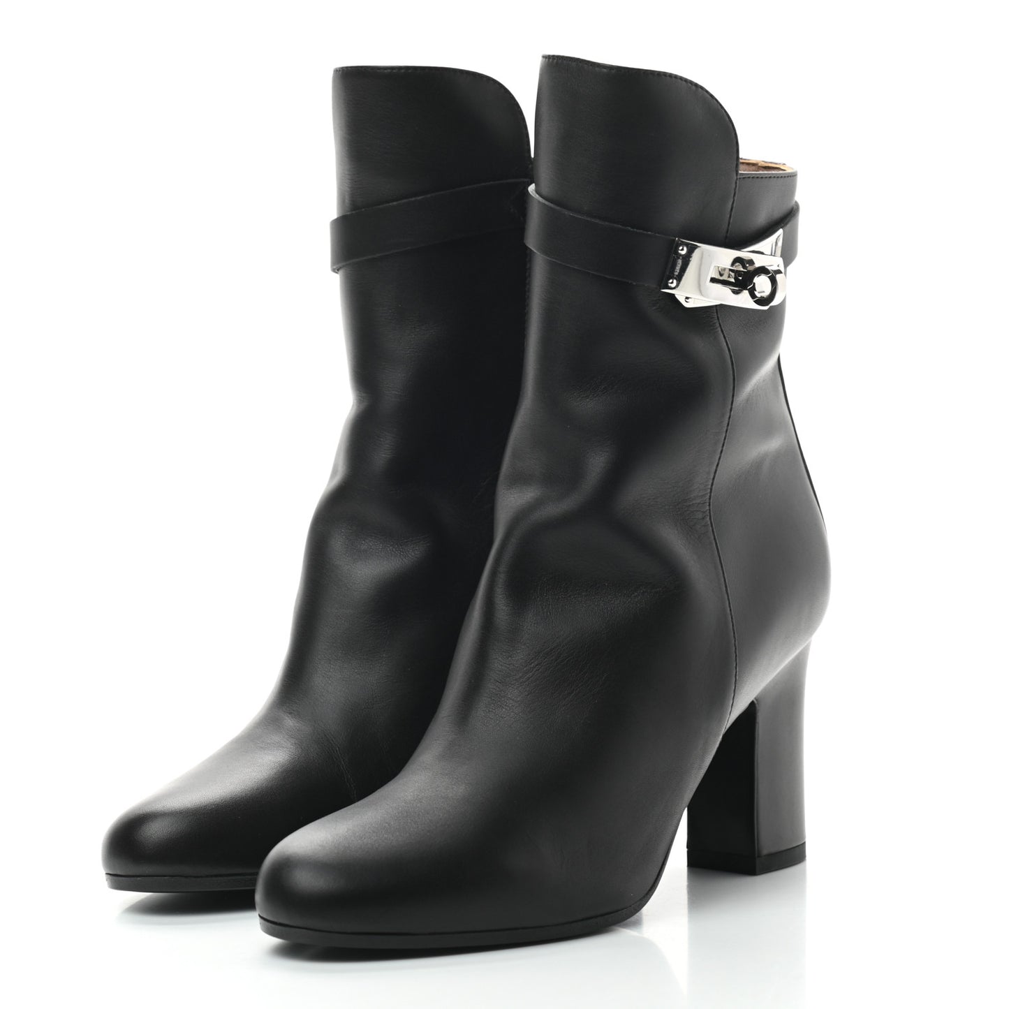 Calfskin Joueuse Ankle Boots 36 Black
