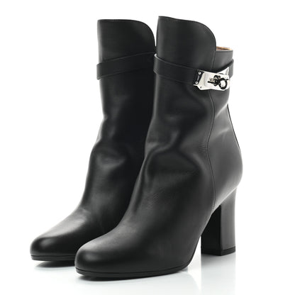Hermes Calfskin Joueuse Ankle Boots 36 Black 3 of 6
