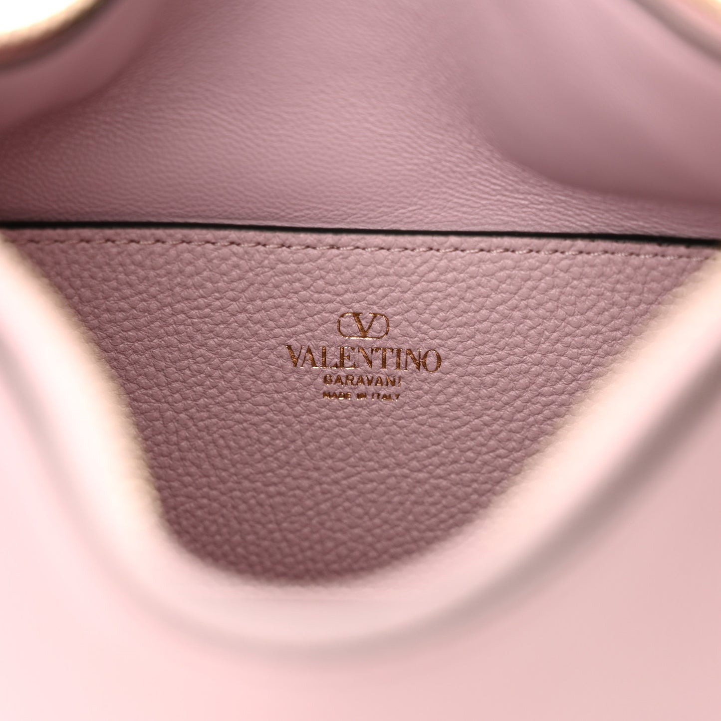 Grained Calfskin Rockstud Hobo Bag Water Lilac