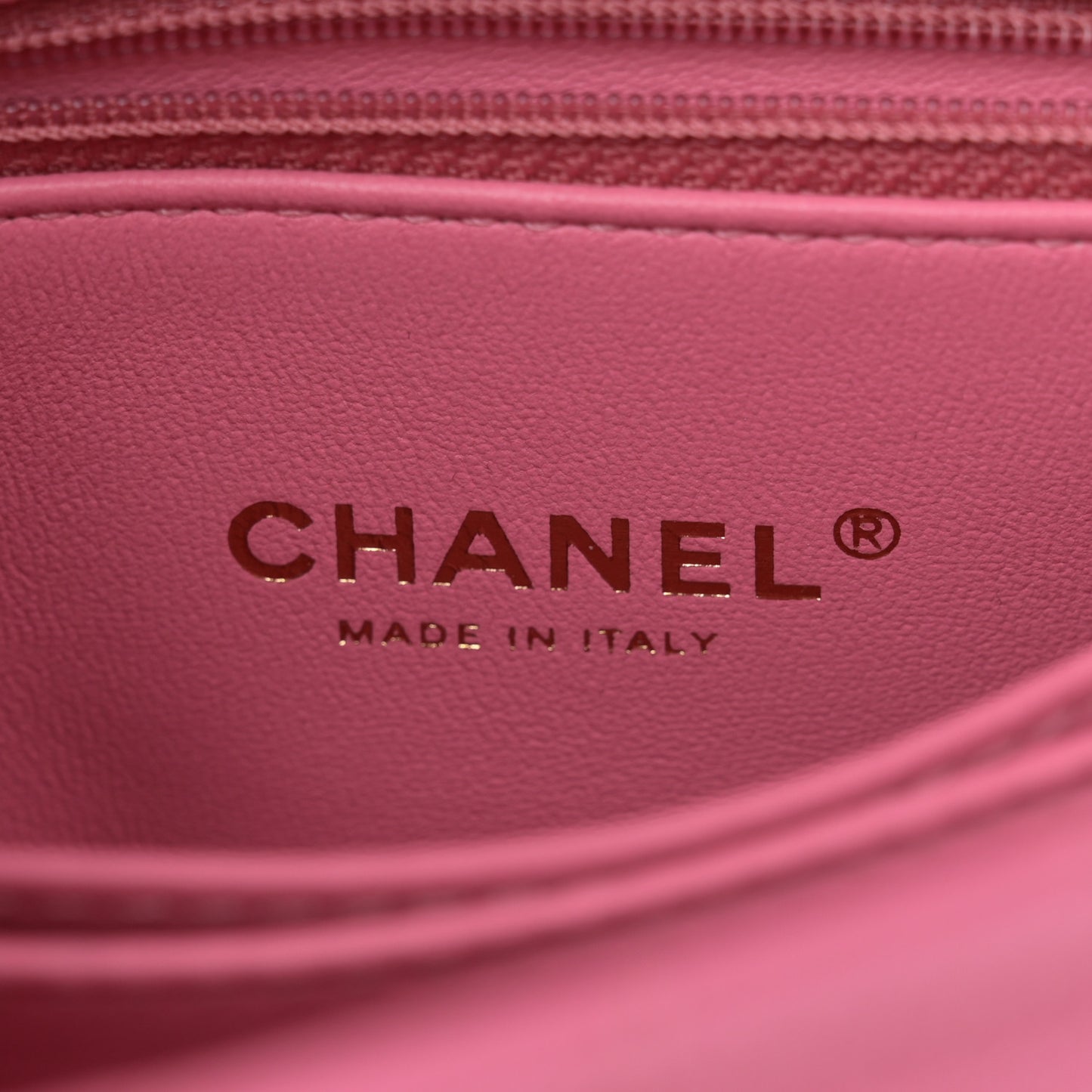 Caviar Lizard Embossed Quilted Mini Coco Handle Flap Pink