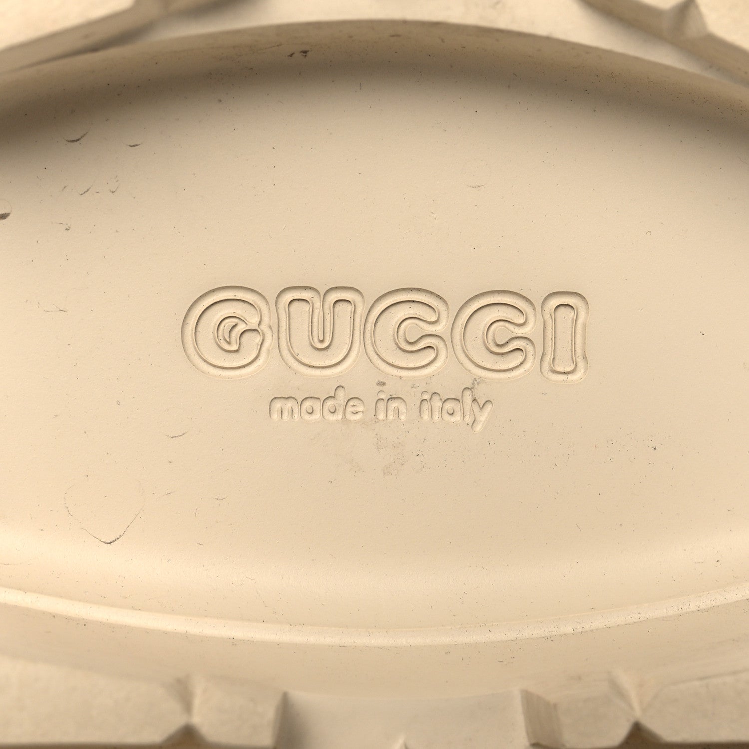 Gucci Rubber GG Monogram Perforated Elea Platform 55mm Lug Sole Sandals 36 Mystic White 8 of 13