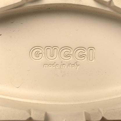 Gucci Rubber GG Monogram Perforated Elea Platform 55mm Lug Sole Sandals 36 Mystic White 8 of 13