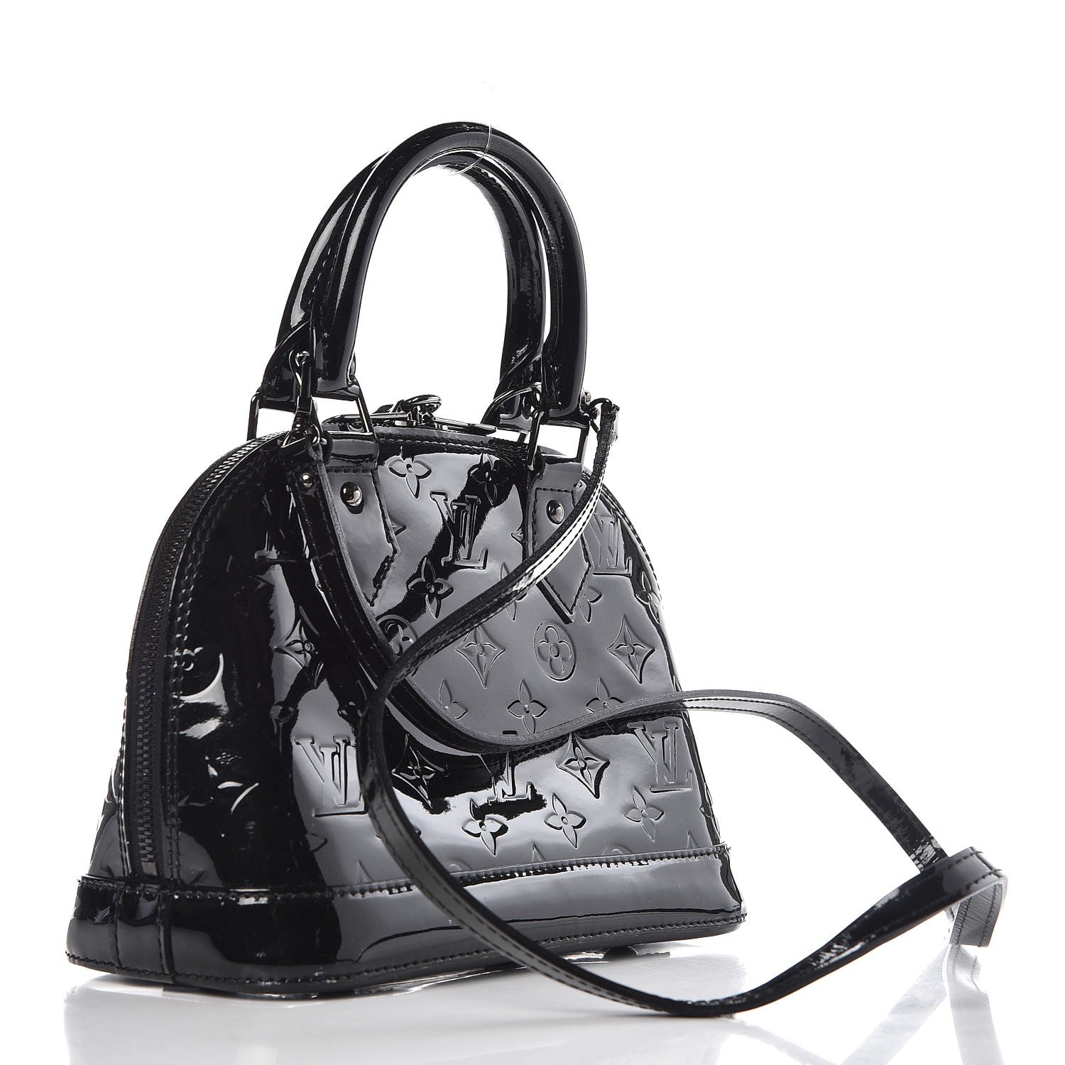 Louis Vuitton Vernis Alma BB Noir Magnetique 3 of 17