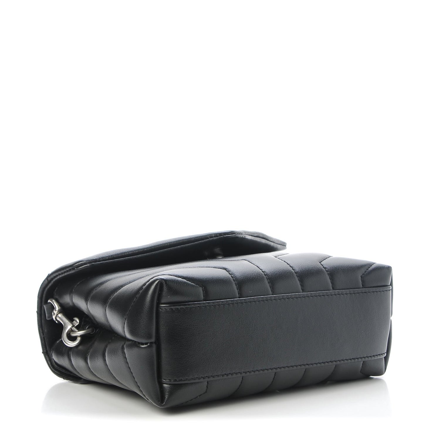 Calfskin Y Quilted Monogram Toy Loulou Crossbody Bag Black