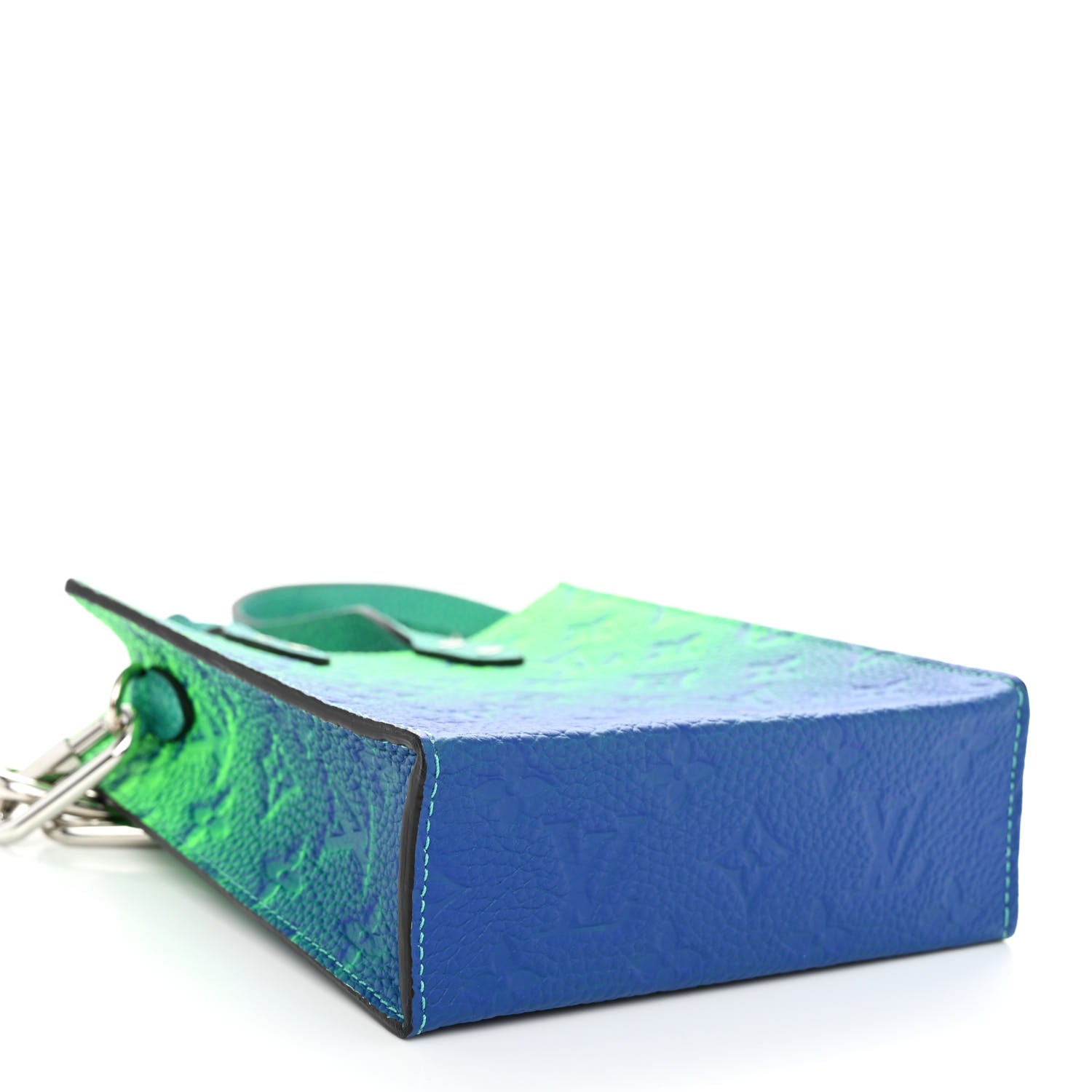 Louis Vuitton Taurillon Illusion Sac Plat XS Bleu Vert 4 of 9
