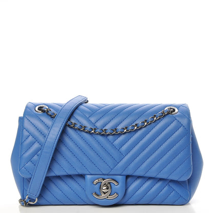 Chanel Lambskin Quilted Small CC Crossing Flap Blue 1 of 9