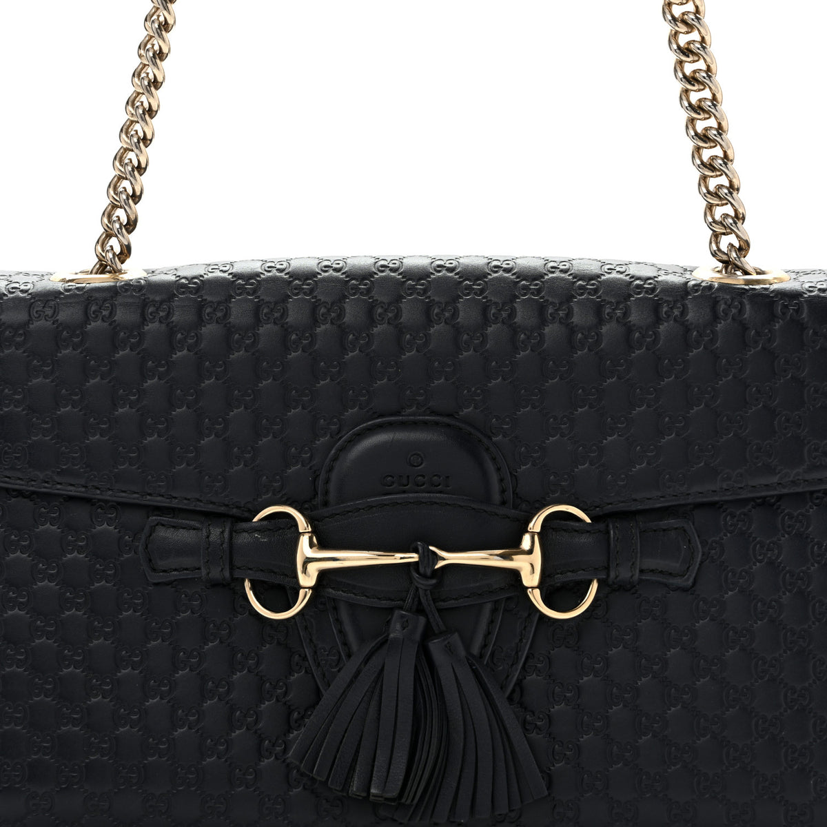 Gucci Soft Microguccissima Medium Emily Chain Shoulder Bag Blue 8 of 13