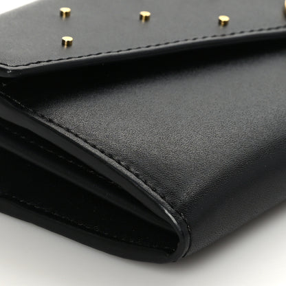 Fendi Vitello Liberty F is Fendi Studded Continental Envelope Wallet On Chain Black 10 of 11