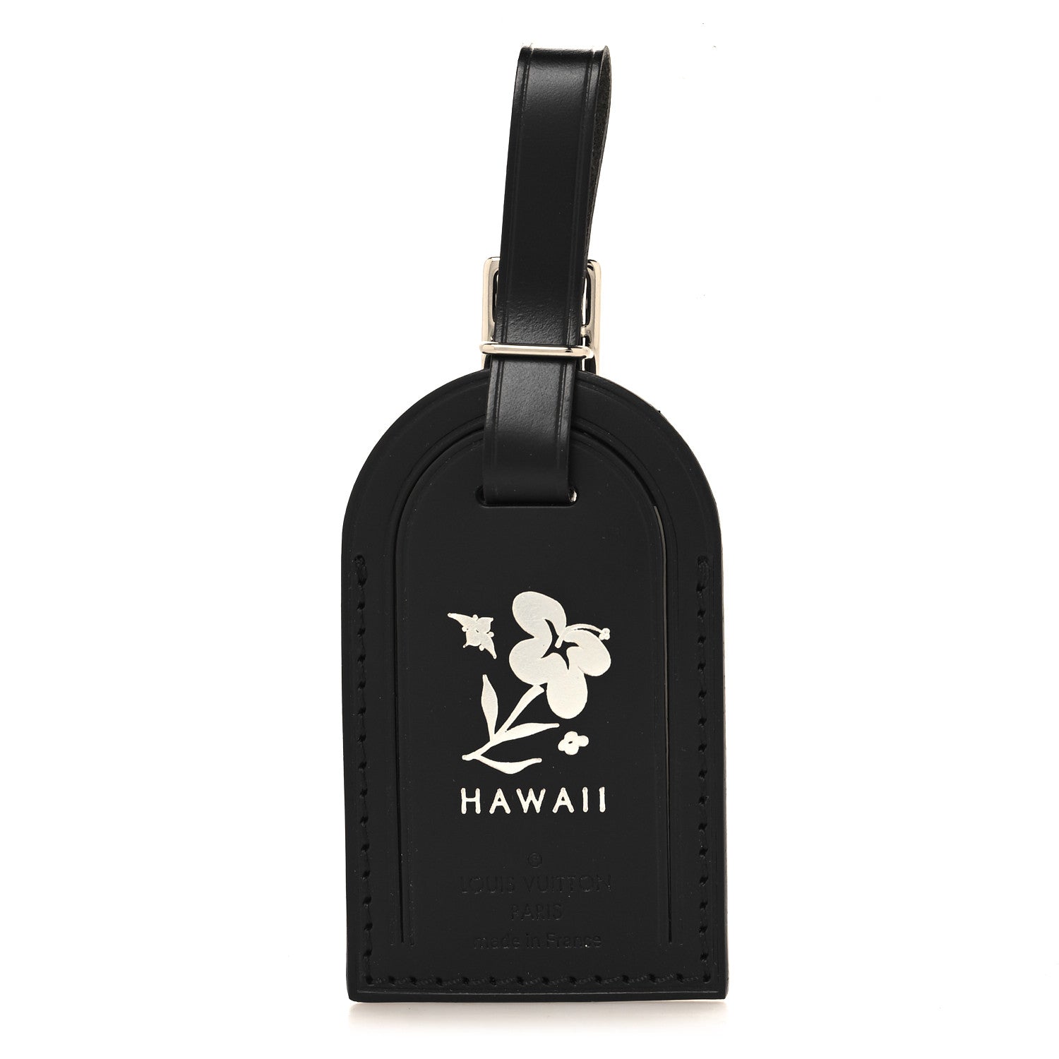 Louis Vuitton Calfskin Hawaii Luggage Tag Black 1 of 4