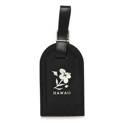 Louis Vuitton Calfskin Hawaii Luggage Tag Black 1 of 4