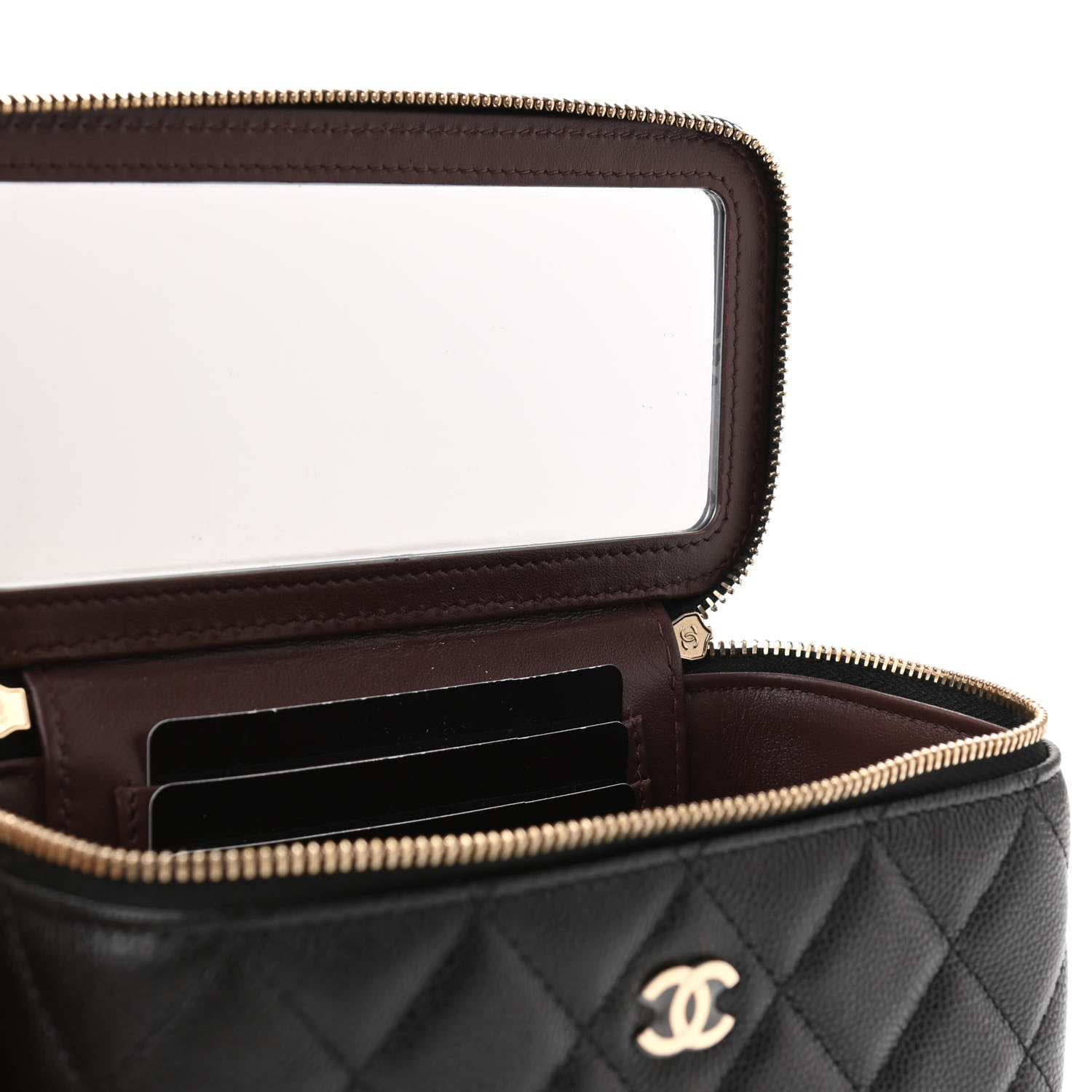 Chanel Caviar Quilted Small Vanity Case With Chain Black 6 of 12