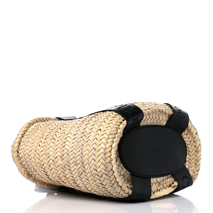 Chloe Raffia Smooth Calfskin Medium Sense Basket Black 4 of 10