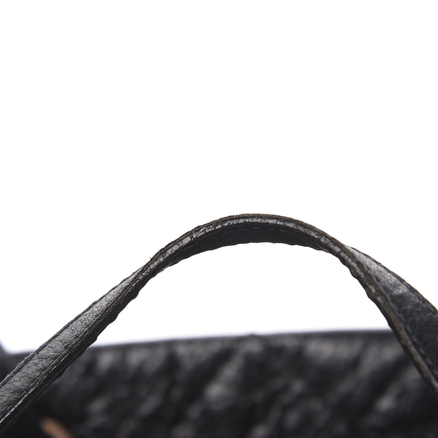 Glazed Calfskin Large On The Road Tote Black