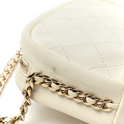 Chanel Goatskin Quilted Small Casual Trip Camera Case White 11 of 13