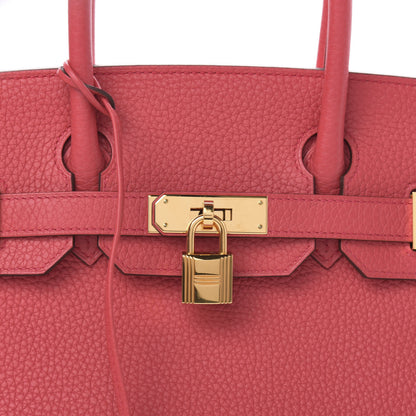 Hermes Taurillon Clemence Birkin 30 Bougainvillea 10 of 11
