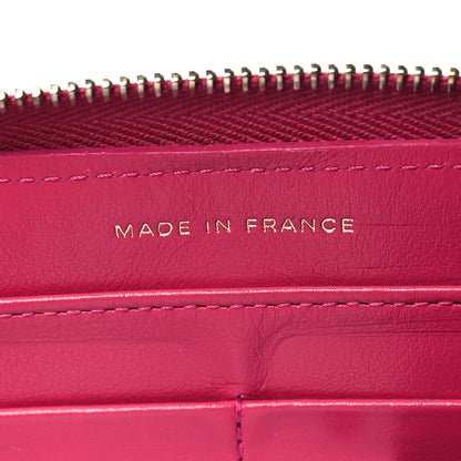 Chanel Caviar Quilted Large Gusset Zip Around Wallet Pink 7 of 9