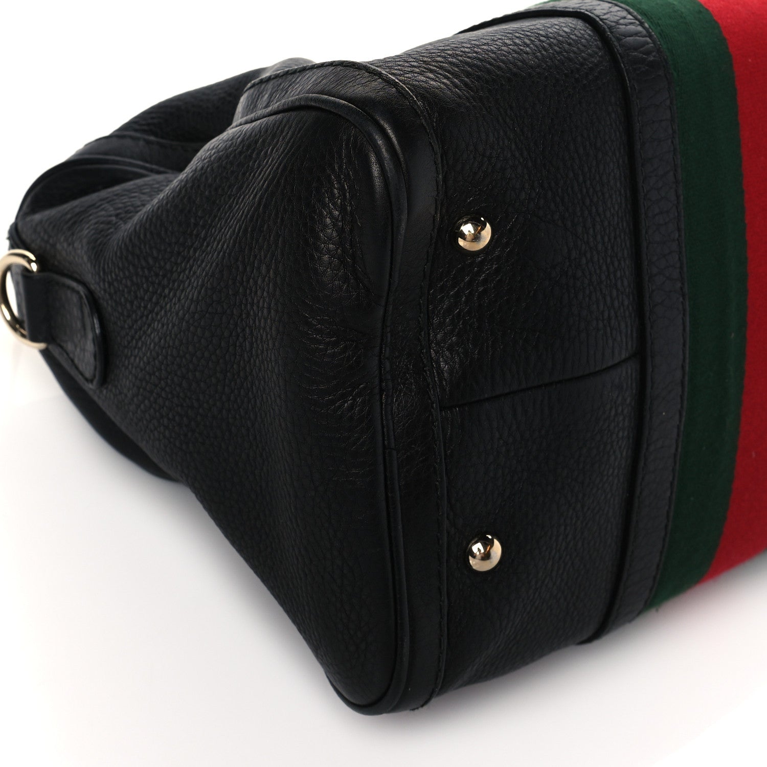 Gucci Calfskin Vintage Web Medium Boston Black 9 of 18