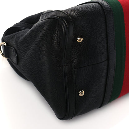 Gucci Calfskin Vintage Web Medium Boston Black 9 of 18
