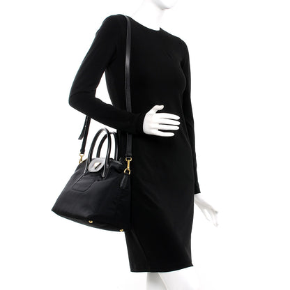 Prada Saffiano Tessuto Nylon Tote Nero Black 2 of 7