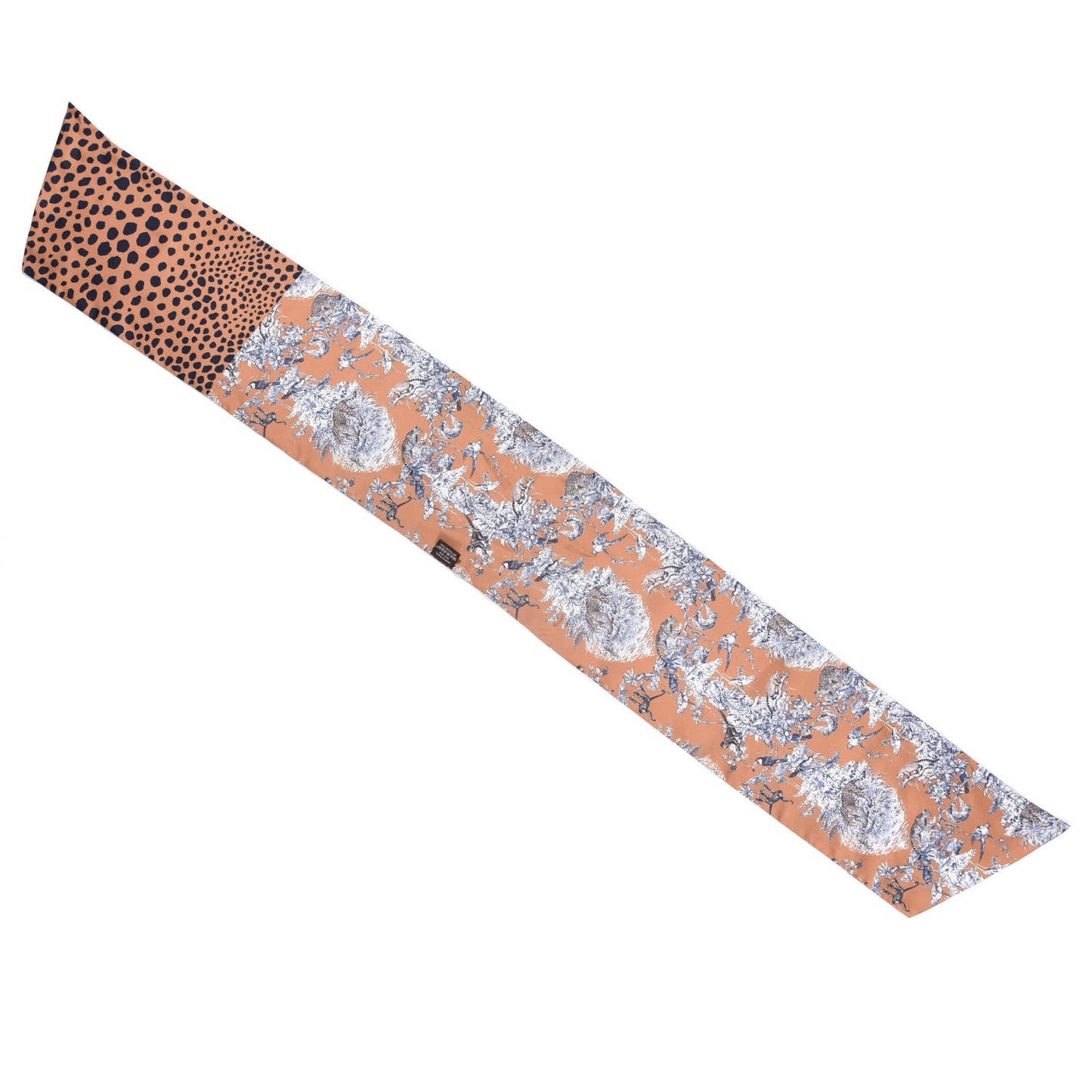 Silk Equateur Maxi Twilly Tabac Gris Bleuete