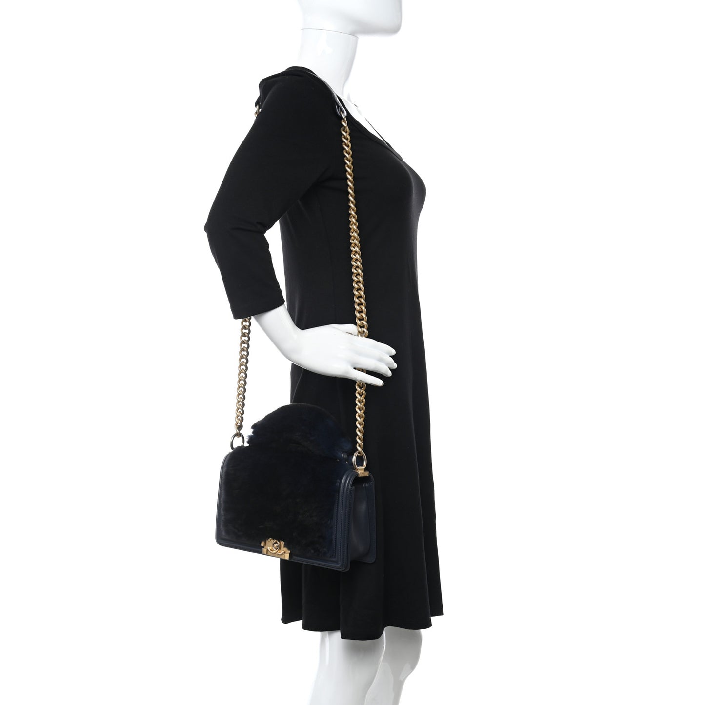 Orylag Medium Boy Top Handle Flap Navy