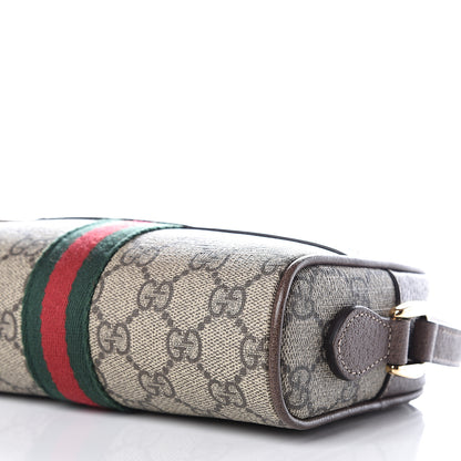 Gucci GG Supreme Monogram Web Mini Ophidia Shoulder Bag Brown 8 of 12