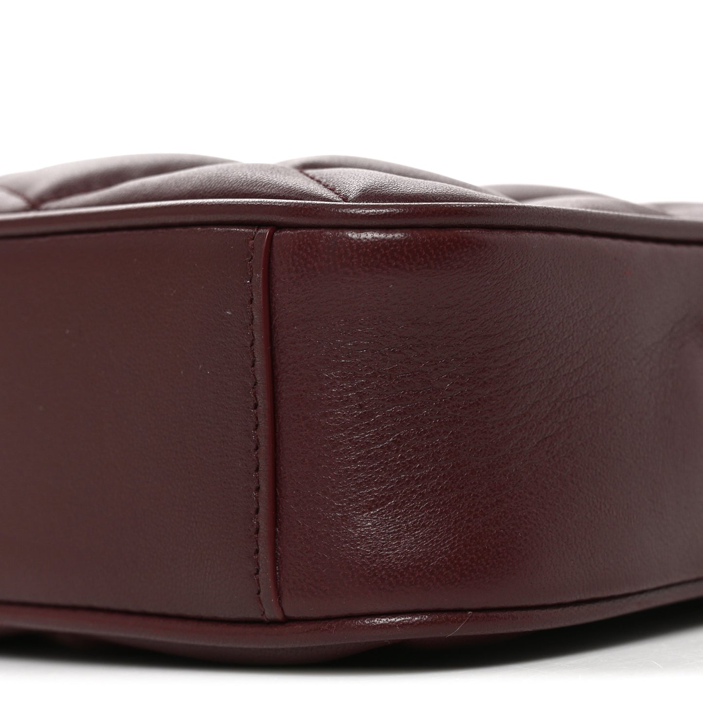 Lambskin Quilted Mini Camera Bag Rouge Cabernet